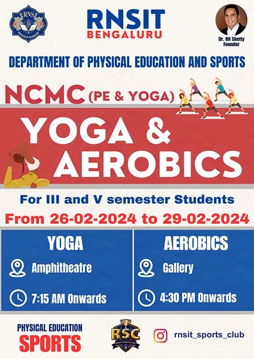 Yoga and Aerobics for 3rd and 5th Sem Students