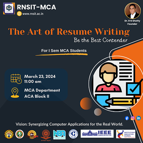 The Art of Resume Writing For 1 Sem MCA Students