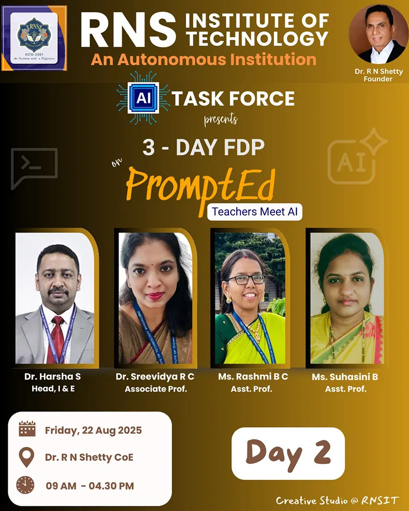 AI Task Force presents 3 Day FDP Prompt Ed Teachers Meet AI Day 2