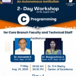 2-Day Workshop C Programming for Core Branch Faculty and Technical Staff