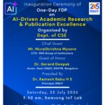 Inauguration Ceremony of One-Day FDP on AI-Driven Academic Research & Publication Excellence