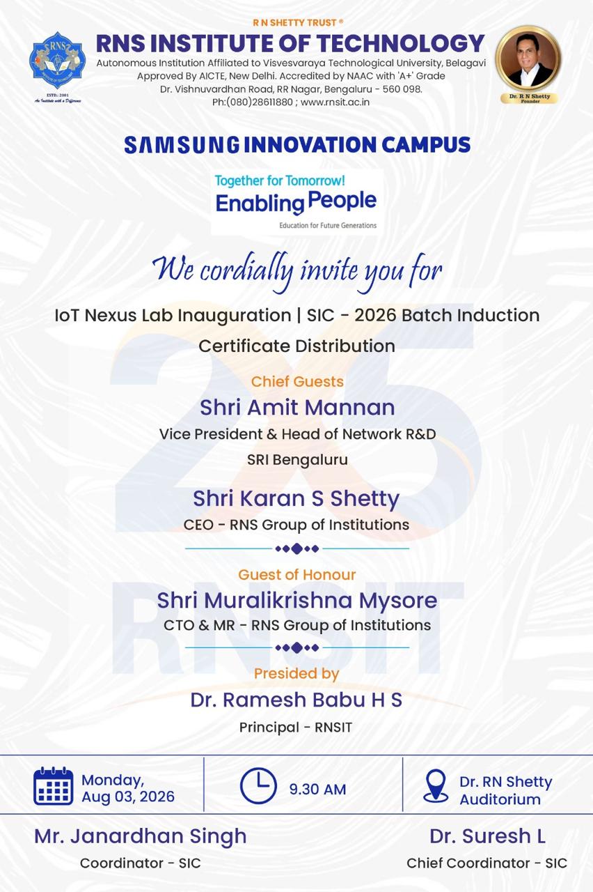 IOT Nexus Lab Inauguration | SIC - 2026 Batch Induction Certificate Distribution